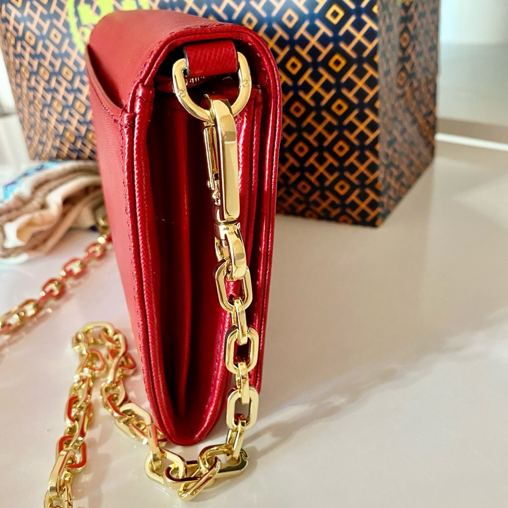 🏅SOLD🌈NEW🌈Tory Burch crossbody bag/shoulder bag/wallet-clutch/wallet on chain - Picture 6 of 12
